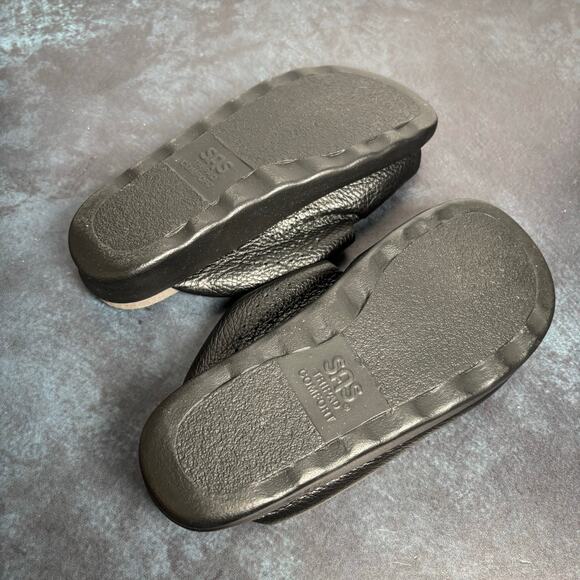 SAS Women's Cozy Slide Sandal Black Leather Comfort Shoe Adjustable Strap Size 7 - Picture 11 of 11